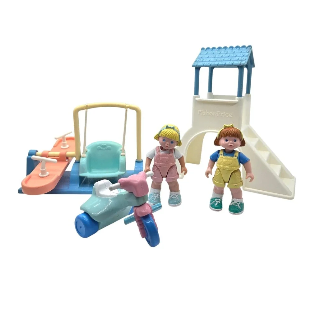 Fisher Price Loving Family Kids Playground Trike Slide Swing Teeter Totter